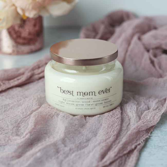 Best Mom Ever Soy Candle Fig + Jasmine + Moss - 10 oz-gallery-31320580292678