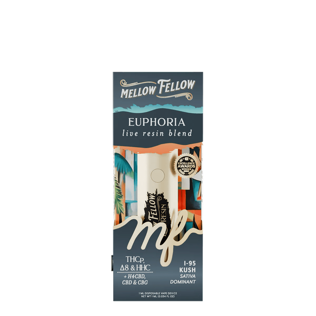 Euphoria Blend - Live Resin 1ml Disposable Vape - i-95 Kush (Sativa Dominant)-gallery-37327697903822