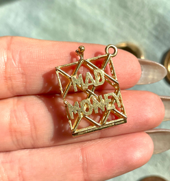 Vintage 14K Mad Money pendant