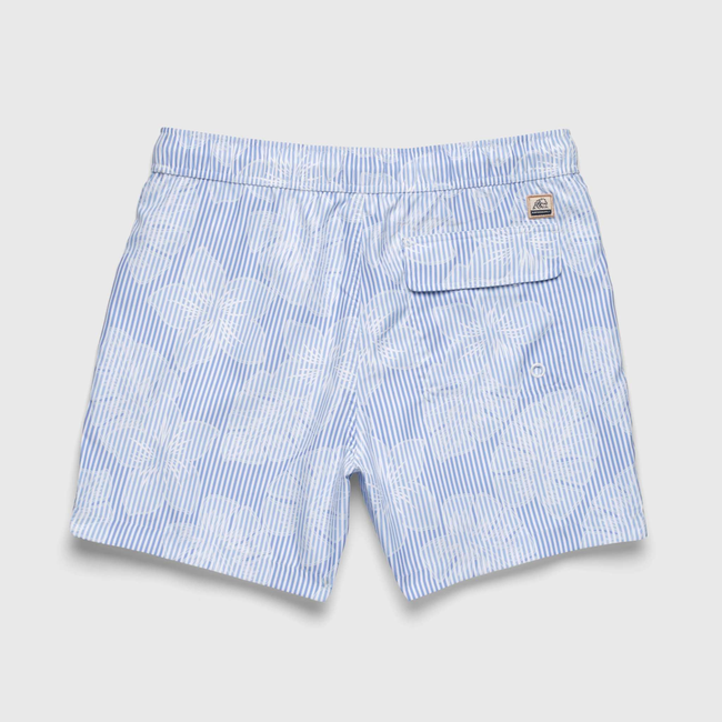 Jimmy 5" Stripe Floral Volley - Blue-gallery-47040690487554
