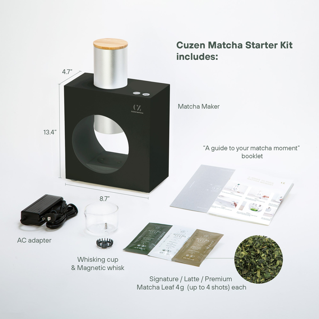 Cuzen Matcha Maker Starter Kit Sumi Black Public Relations Media Kit