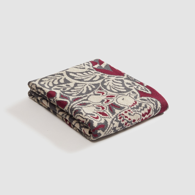 Dove and Rose Throw Blanket by William Morris-gallery-46682908098851