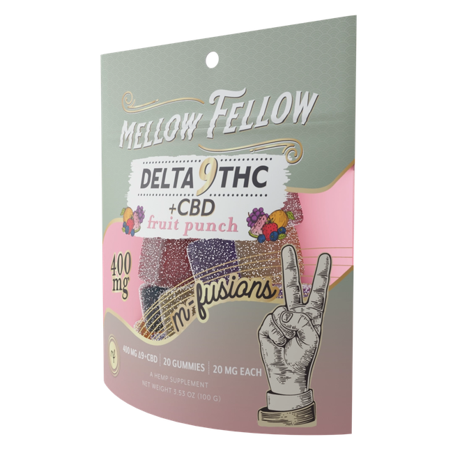 Delta 9 THC M-Fusions Fruit Punch Gummies 20ct 400mg-gallery-33419801100494