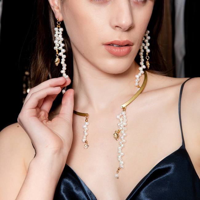 Pearl Waterfall Open Choker-gallery-45249346338968