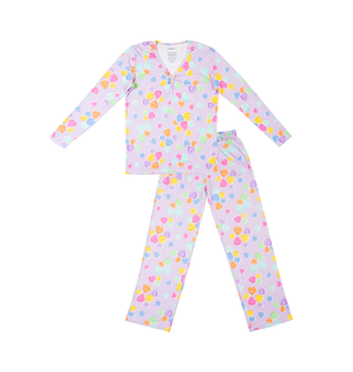 Women's Bamboo Pajamas - Conversation Hearts