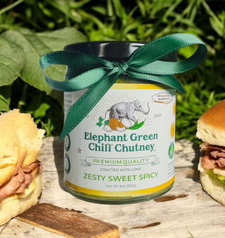 Elephant Green Chili Chutney Jar 9oz Jar