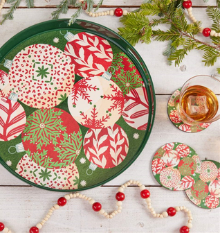 Scandi Ornaments Round Tray