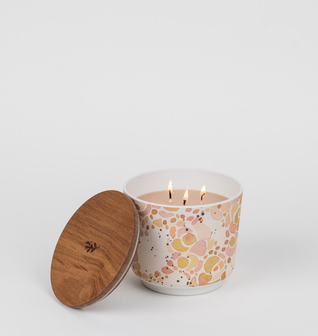 Patterned 3 Wick Candle - Cashmere Kiss
