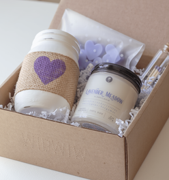 Lavender Meadows Gift Bundle Set | Candle + Matches + Jar + Wax Melts