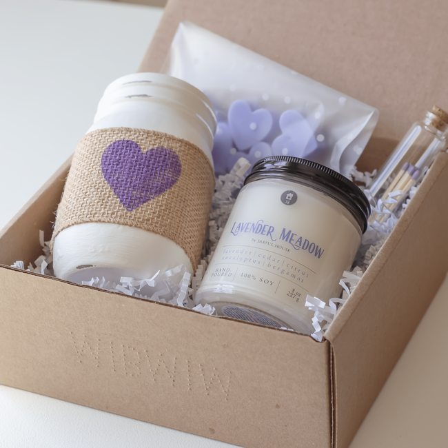 Lavender Meadows Gift Bundle Set | Candle + Matches + Jar + Wax Melts-gallery-29210506002502