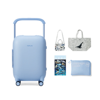 TUPLUS Time Capsule Standard Carry-On Suitcase, Blue Ocean