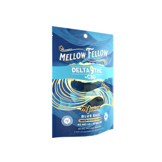 Microdose M-Fusions Gummies - Delta 9 THC + CBD 8ct 80mg - Blue Razz