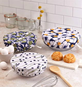 Windflower Cotton Dish Covers Set of 3