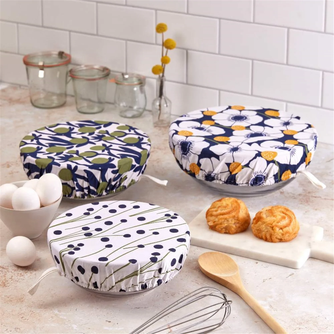 Windflower Cotton Dish Covers Set of 3