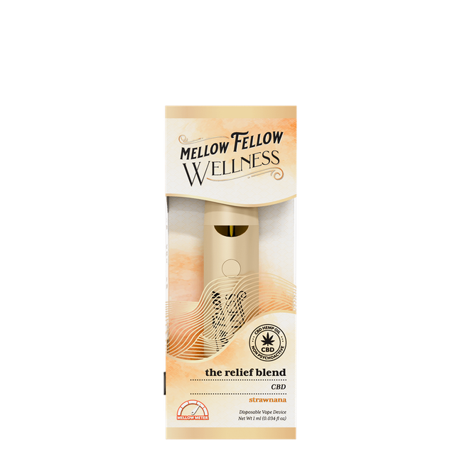 The Relief Blend - 1ml CBD Disposable Vape (Strawnana)-gallery-36989972119758
