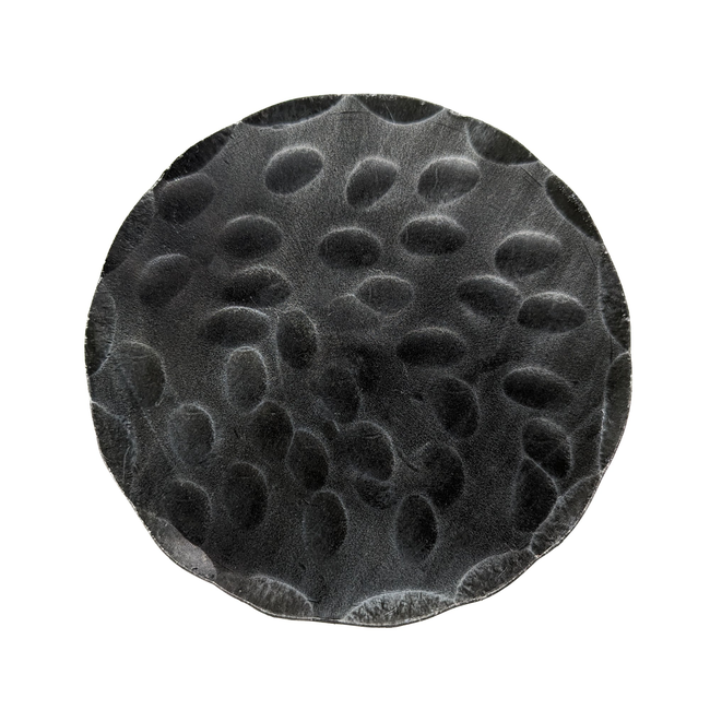 Large Raw Beeswax Pillar & Hand-Forged Holder Gift Set-gallery-39838352048374