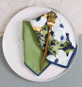 Anemone Poppy blu Dinner Napkin