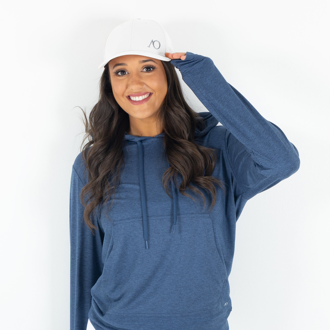 AO Ladies Performance Adjustable AO Hat - White-gallery-46999104258273