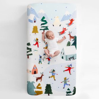 Snowy Day Crib Sheet