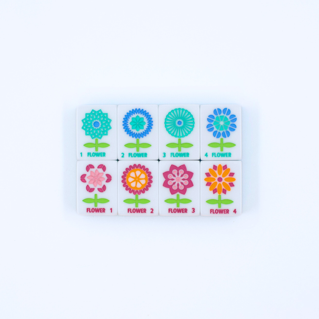 Crystal Prism Pink | Mahjong with Bold Angles and Vibrant Vibes | Clear Top with Colorful Pattern an-gallery-50241551630647