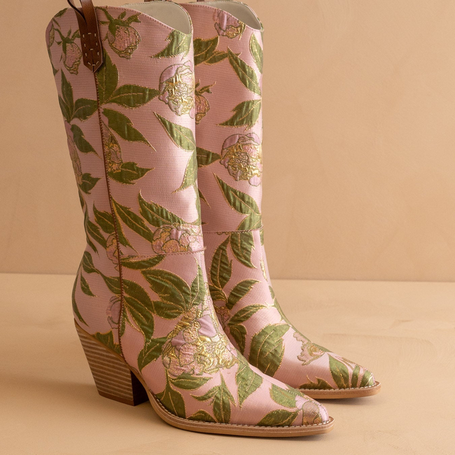 The Tesha | Rose Garden Floral Cowboy Boot-gallery-42229788672177