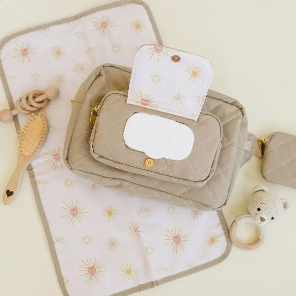 The Jetsetter Mini Diaper Bag - Beige-gallery-42345848504469