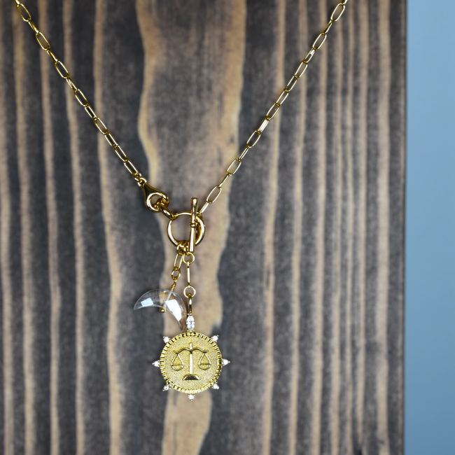 Scales of Justice Front Toggle Necklace-gallery-32778077012034