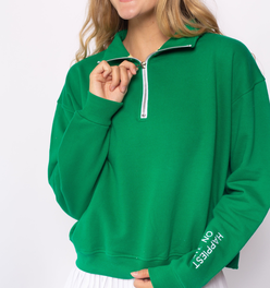 Happiest on the Court® Quarter Zip Tennis Sweatshirt