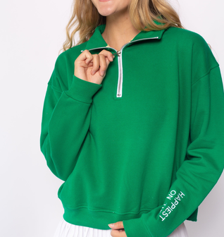 Happiest on the Court™ Quarter Zip Tennis Sweatshirt