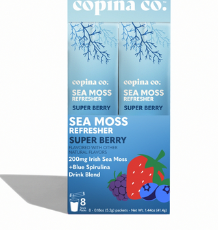 Super Berry Sea Moss Refresher Drink Stick Pack Carton