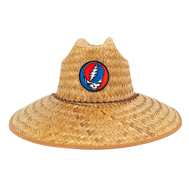 Peter Grimm Grateful Dead SYF (Steal Your Face) Hasselhoff - Straw Lifeguard Hat-gallery-46651424080178