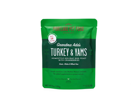 Grandma Ada's Turkey & Yams Homestyle Holiday Dog Feast with Cranberries