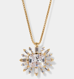 STELLAR CZ FULL HALO PENDANT NECKLACE