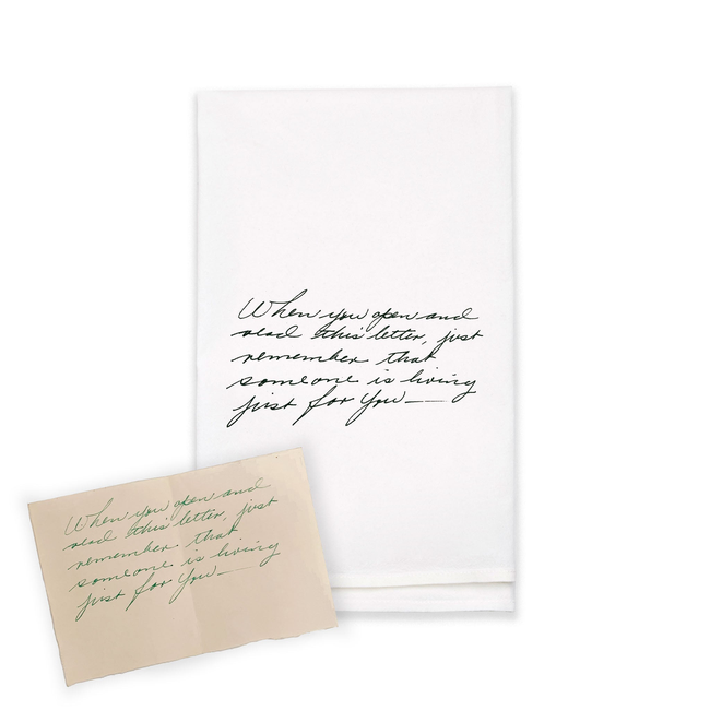 White Cotton Custom Handwritten Letters Towel-gallery-38233211273439