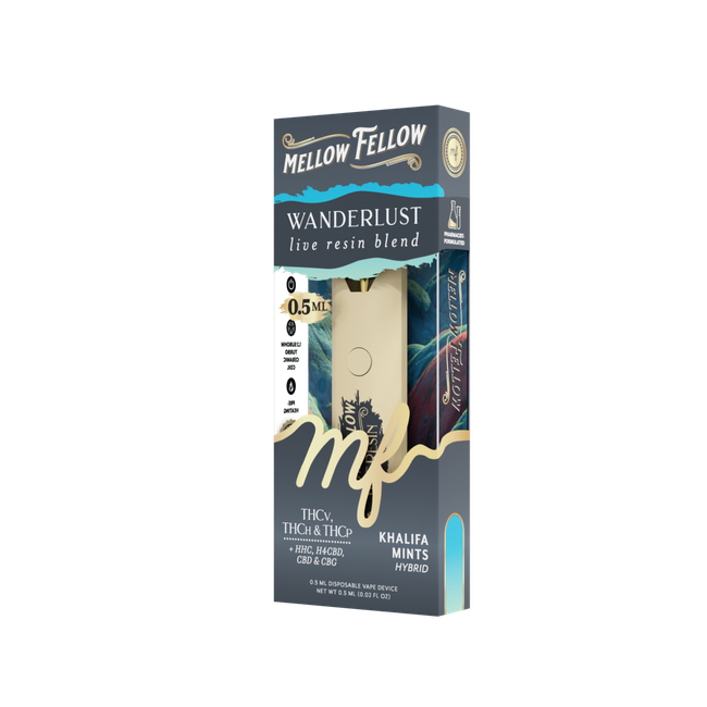 Wanderlust Blend 0.5ml Live Resin Disposable Vape - Khalifa Mints (Hybrid)-gallery-38017584824526