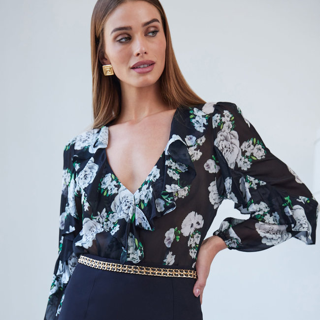 Nikali Floral Wrap Bodysuit-gallery-44954338951418