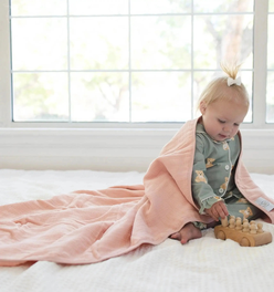 100% Muslin Cotton Blanket – Coral Pink Solid (Available in Two Sizes)