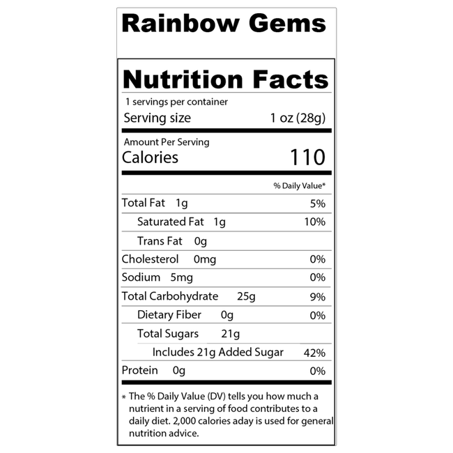 Rainbow Gems Freeze Dried Candy - Snack Size-gallery-36767761629390