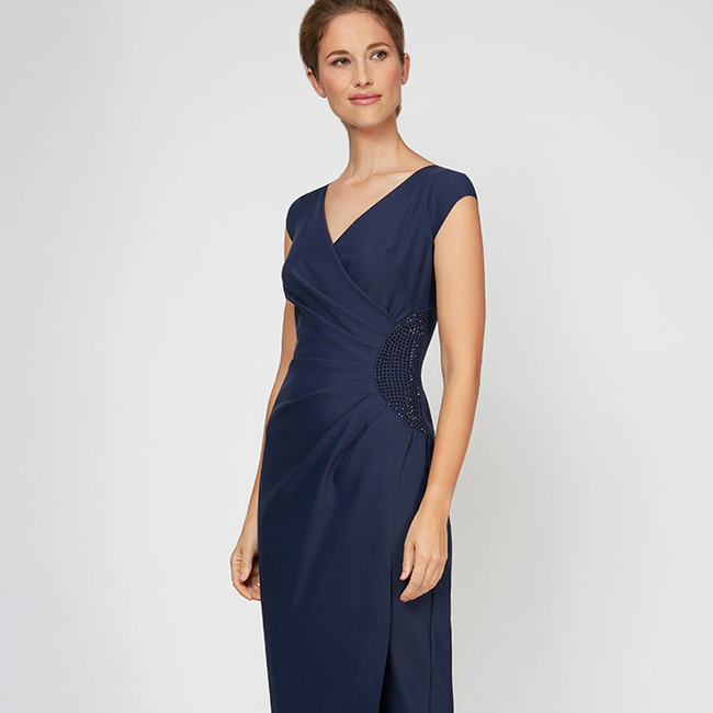 Regular - Elizabeth Cap Sleeve Contour Gown-gallery-42518522167552