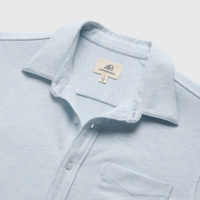 Tony Pique Knit Shirt - Blue Heather-gallery-47041166180610