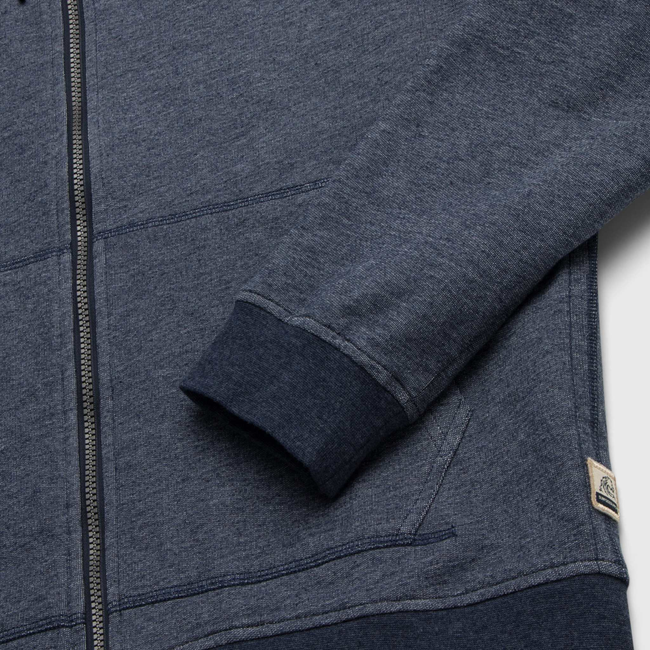 Danny Full-Zip Terry Hoodie  - Navy Heather-gallery-42415376564482