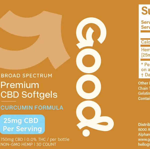Curcumin Formula CBD Softgels - 25mg-gallery-58303173067061