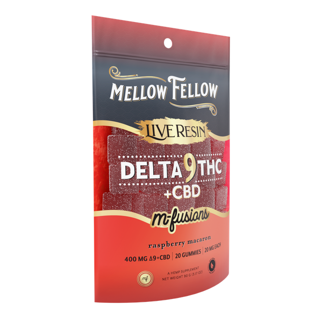 Delta 9 Live Resin Edibles 400mg - Raspberry Macaron-gallery-36335887679694