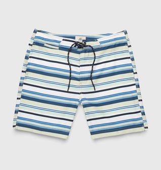 Duke 7.25” Stripe Boardshort - Green