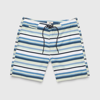 Duke 7.25” Stripe Boardshort - Green