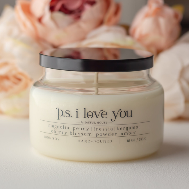 Magnolia + Peony Soy Candle PS I LOVE YOU -10 oz.-gallery-28906887282758