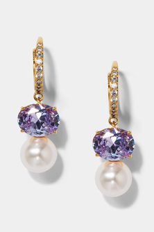 NATURAL BEAUTY LAVENDER DROP EARRING