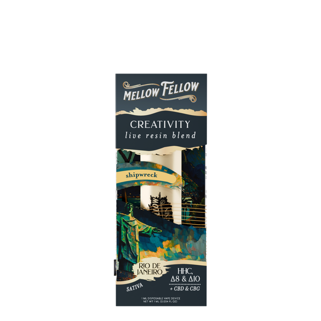 Creativity Blend - Destination: Rio De Janeiro - Live Resin 1ml Disposable Vape - Shipwreck (Sativa)-gallery-36595391070414