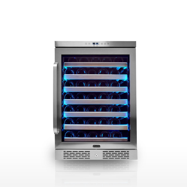 Whynter BWR‑545XS 54‑Bottle Built‑In/Undercounter Wine Refrigerator – Spectrum Lightshow, Stainless -gallery-47972610867448
