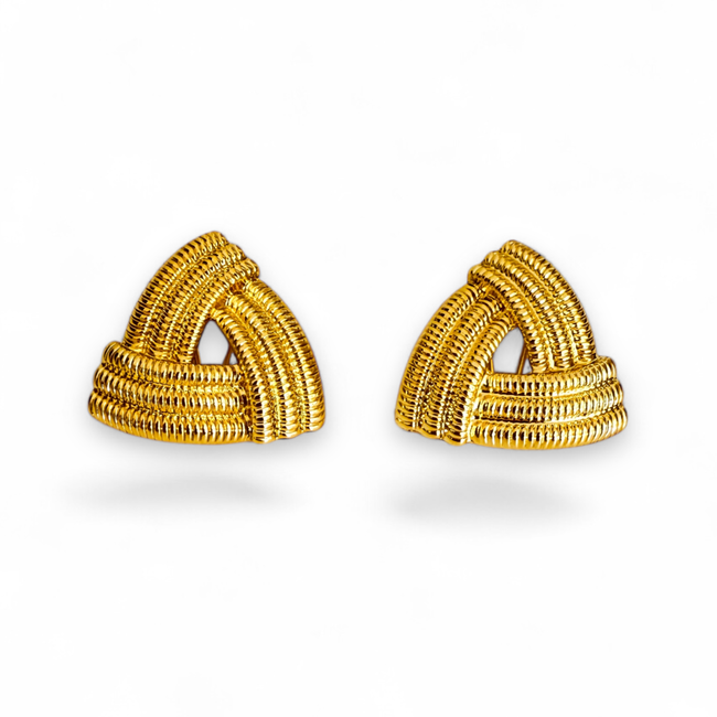 Triangle Gold Studs-gallery-32155595898955